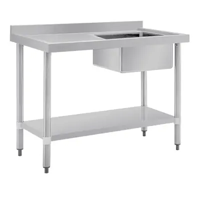 Vogue Single Bowl Sink L/H Drainer (90mm Drain) 1000mm