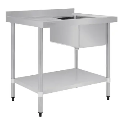 Vogue Single Bowl Sink L/H Drainer (90mm Drain) 1000x700mm