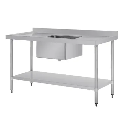 Vogue Single Bowl Sink Double Drainer (90mm Drain) 1500x700mm