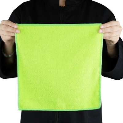 Jantex Microfibre Cloths Green 400X400mm (Pack of 5)