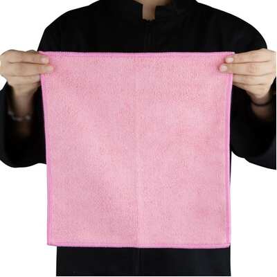 Jantex Microfibre Cloths Pink 400X400mm (Pack of 5)