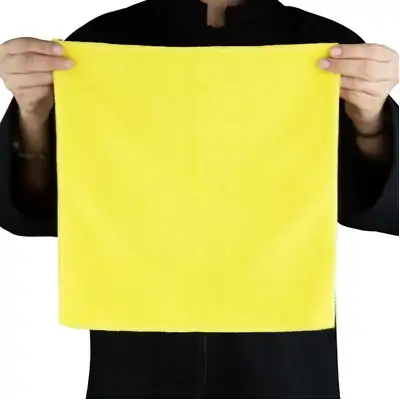 Jantex Microfibre Cloths Yellow 400X400mm (Pack of 5)