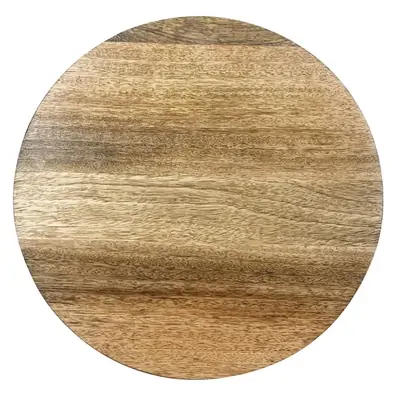 Olympia Round Display Stand Mango Wood with Metal Legs - 250x80mm