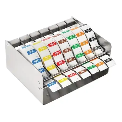 Day of the Week Label Dispenser Stainless Steel