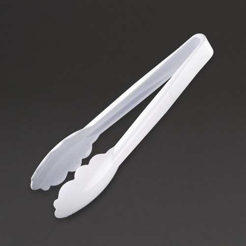 Vogue Polycarbonate Tongs 230mm - White