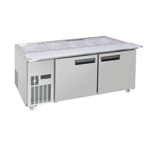 Thermaster PG180FA-XB - Two Door Cold Bench Salad Station 5x 1/1 GN Pans