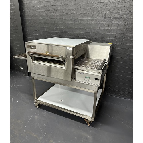 Pre-Owned Lincoln 1164 - Electric 18 Inch Conveyor Pizza Oven on Stand - PO-1445