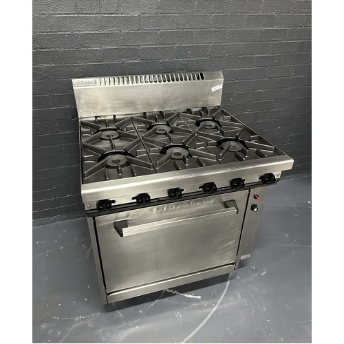 Pre-Owned Waldorf RN8610G - 6 Burner Gas Cooktop with Static Oven