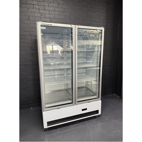 Pre-Owned Skope B1200G - 2 Door Glass Upright Fridge - Bottom Mounted Motor