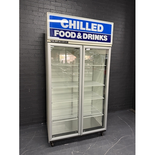 Pre-Owned Skope 1000-CK - 2 Door Glass Upright Display Fridge
