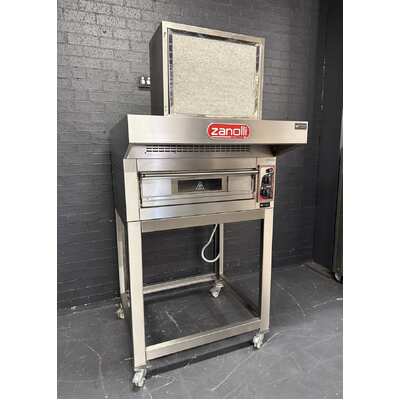 Pre-Owned Zanolli Citizen EP70 4/MC - Electric Single Deck Pizza Oven on Stand with Exhaust