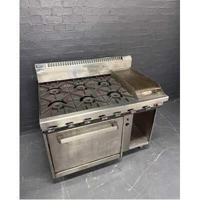 Pre-Owned Waldorf RN8813G - 6 Burner Gas Cooktop + 300mm Griddle with Oven