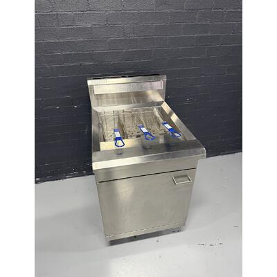 Pre-Owned Luus FV-60 - Single Pan Gas Fryer - 3 Baskets