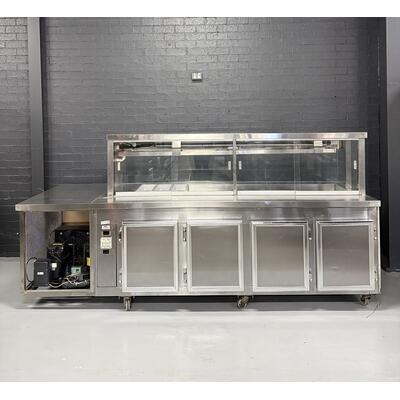 Pre-Owned Custom Made Square Glass Cold Food Display 2900mm