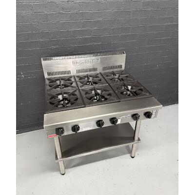 Pre-Owned Goldstein PFB-36 - 6 Burner Gas Cooktop on Stand