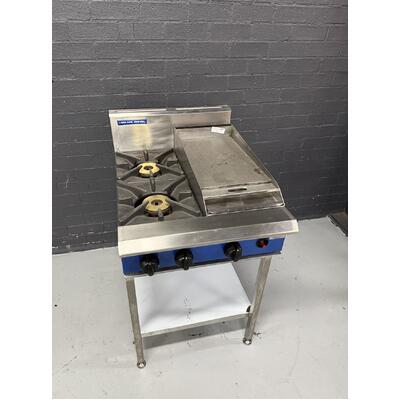 Pre-Owned Blue Seal G514C-LS - 2 Burner Gas Cooktop with 300mm Griddle on Stand