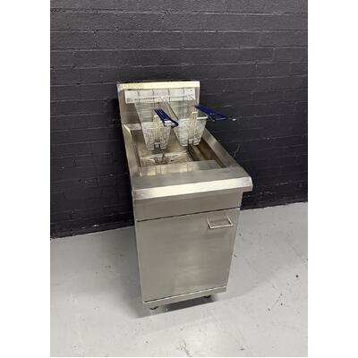 Pre-Owned Luus FV-45 - Single Pan Gas Fryer - Nat Gas