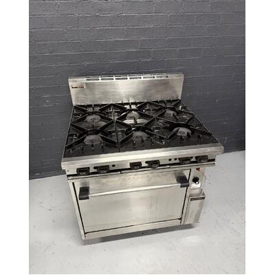 Pre-Owned Trueheat R90-6 - 6 Burner Gas Cooktop with Oven