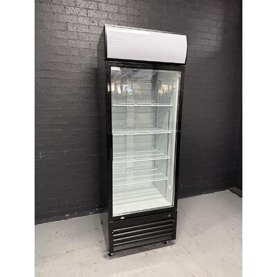 Pre-Owned FED LG-540BP - 1 Door Glass Upright Fridge - Black