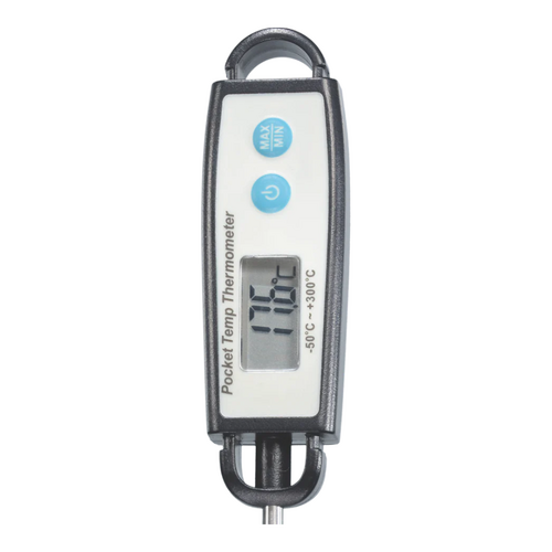 Pocket Temp Digital Probe Thermometer - Waterproof w/ Safety Cover