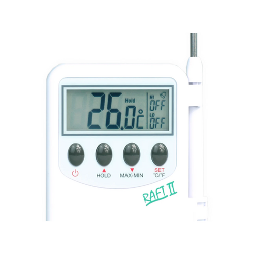 Refrigeration & Food Thermometer, Range -50 to +200C, Probe & Wire Functionality