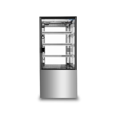 Bonvue SF820V - Chilled Square Glass Cake Display 4 Tier - 600mm