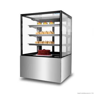 Bonvue SF830V - Chilled Square Glass Cake Display 4 Tier