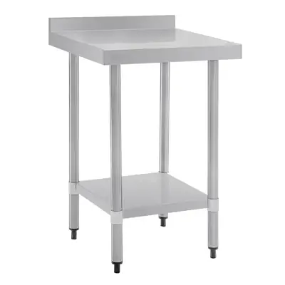Vogue Stainless Steel Prep Table with Splashback 600x600x900mm