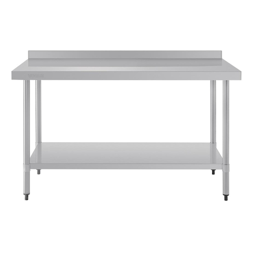 Vogue Stainless Steel Prep Table with Splashback 1500x600x900mm