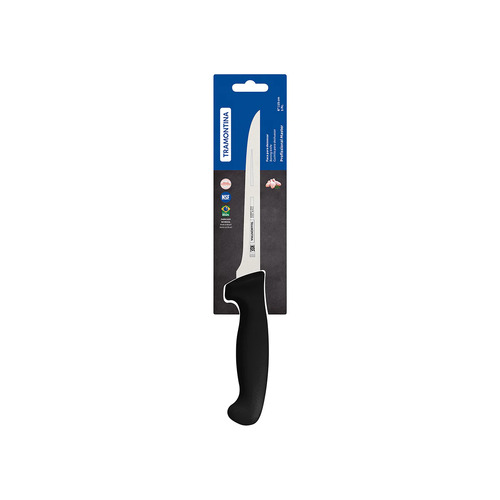 Tramontina Professional Boning Straight Narrow Flexible Knife Black Handle - 150mm