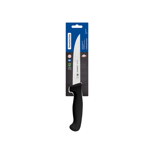 Tramontina Professional Boning Knife Straight Wide Stiff Blade Black Handle - 150mm