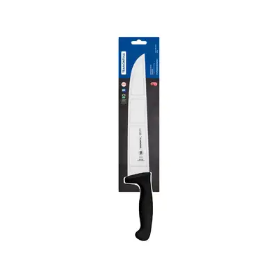 Tramontina Professional Butcher Knife Straight Back Black Handle - 250mm