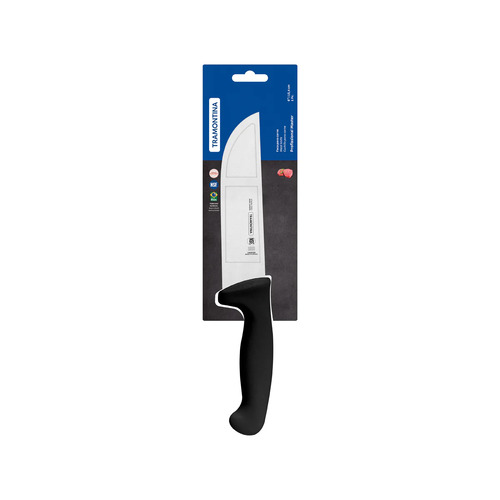 Tramontina Professional Butchers Knife Straight Back Deep Black Handle - 150mm - TM24608106