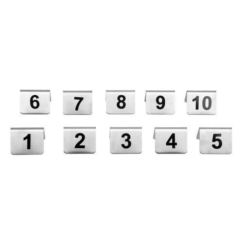 Olympia Stainless Steel Table Numbers 1-10