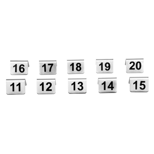 Olympia Stainless Steel Table Numbers 11-20 - U047