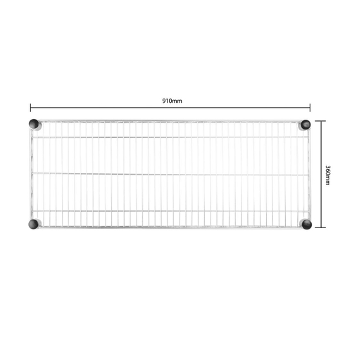 Vogue Wire Wall Shelves St/St - 910x360mm 36x14" - U201