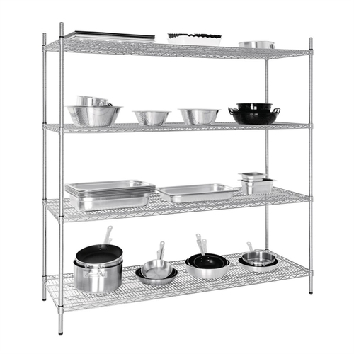 Vogue 4 Tier Wire Shelving Kit - 1830 x 610 x 1830mm