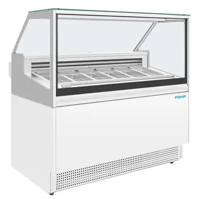 Polar U-Series UA058-A 6 Pan Ice Cream Serve Over Display Freezer