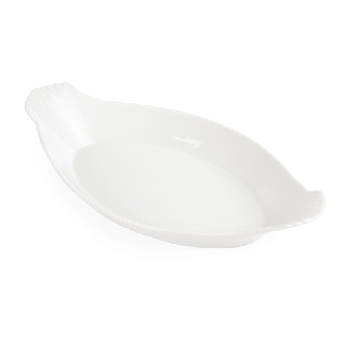 Olympia Whiteware Oval Eared Dishes 320 x 177mm (Box of 6) - W423