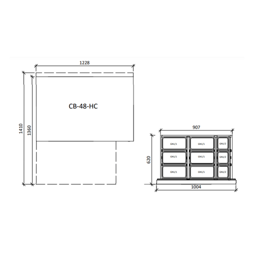 FED-X XCB-48 - Chef Base Refrigerated Drawer Bench 272 Litres