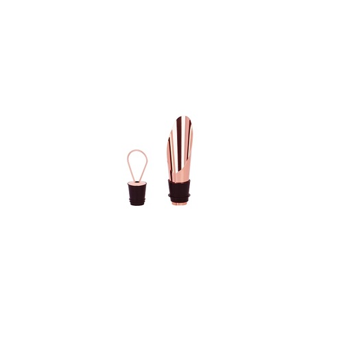 Zanzi Wine Stopper with Pouring Spout - Rose Gold 76x22mm