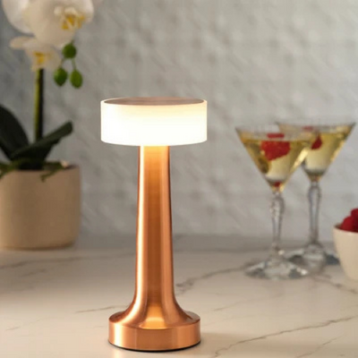 Tablekraft Aura Cordless LED Table Lamp 90x205mm - Brushed Copper - 1000131