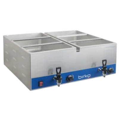Birko 1110100 Bain Marie Double Tap - No Pans - 1110100