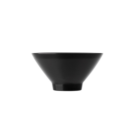 CouCou Dual Colour V-Shape Round Bowl 13cm - Black & Black - 11BW13BK
