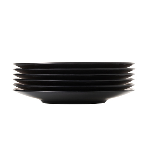 Coucou Melamine Dinner Plate 25.5cm - Brown & Black (Box of 6) - 11PS25BN