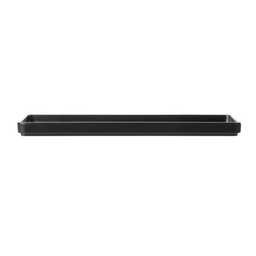 CouCou Dual Colour Rect. Plate 29x13cm - Black & Black - 12PL29BK