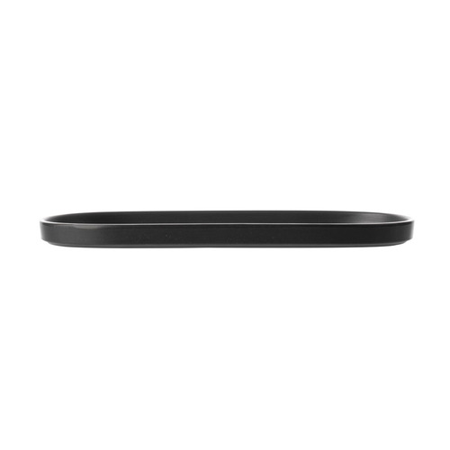 CouCou Dual Colour Oblong Plate 29x13cm - Black & Black  - 14PL29BK