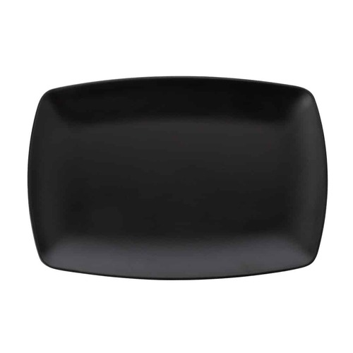Coucou Melamine Plate 31.4x21.3x2.1cm - Matte Black - 32PL31BK