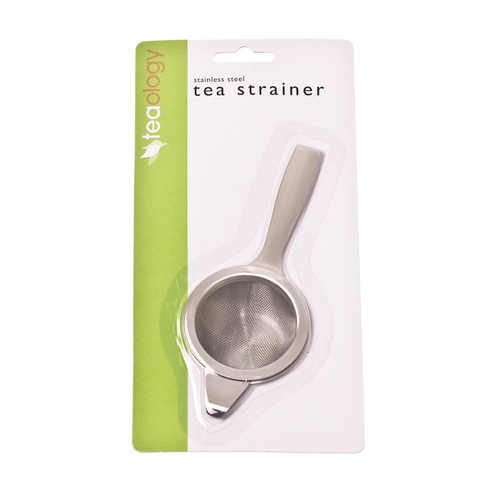 Teaology Stainless Steel Long Handle Tea Strainer/Bowl - 3370