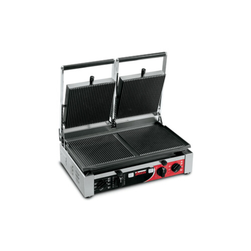 Sirman PD LR-LR Panini double Grill With Timer (Ribbed Top / Smooth Bottom) - 34A3661002SI